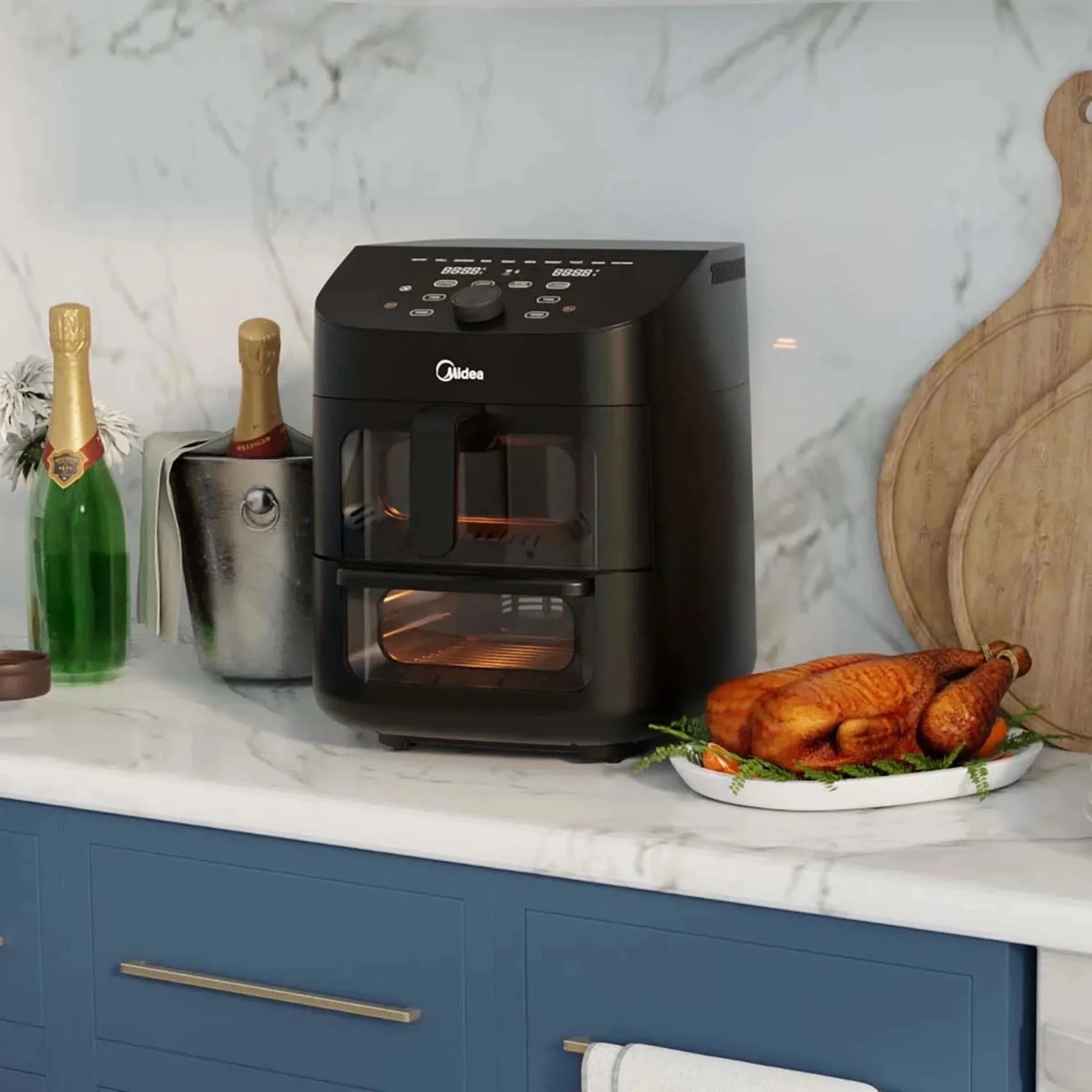 11 Quart 8-In-1 Two-Zone Air Fryer Oven with Sync Finish Cooking