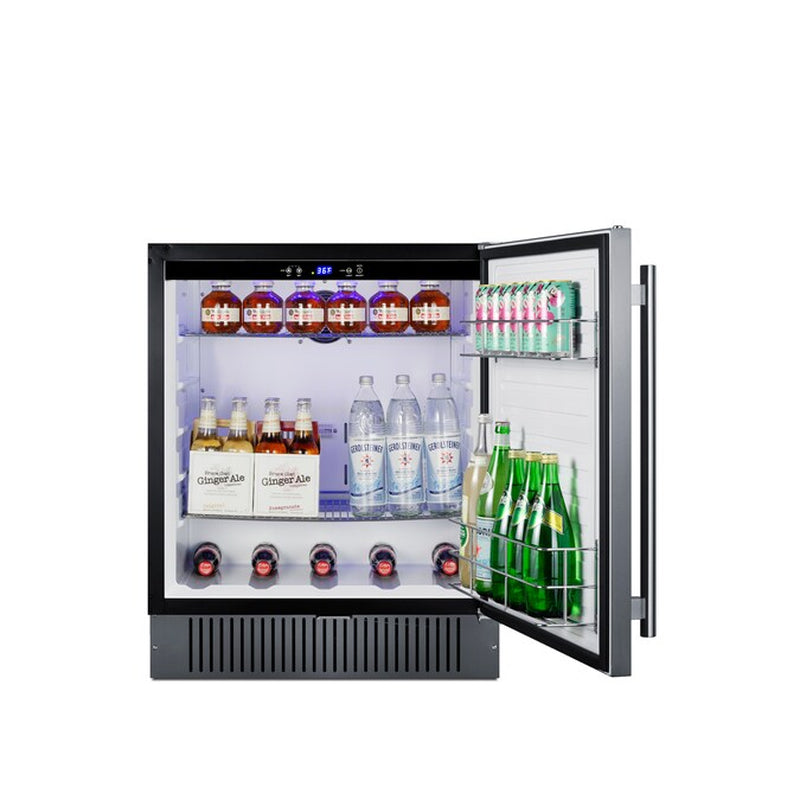 4.98-Cu Ft Built-In Mini Fridge ( Stainless Steel Door and Black Cabinet ) Garage Ready