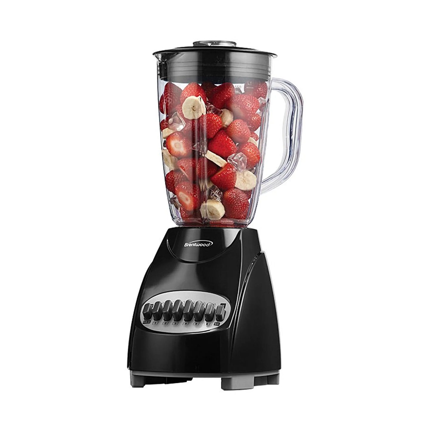 50-Ounce 12-Speed Electric Blender with Pulse Function - Stylish Black Plastic Jar