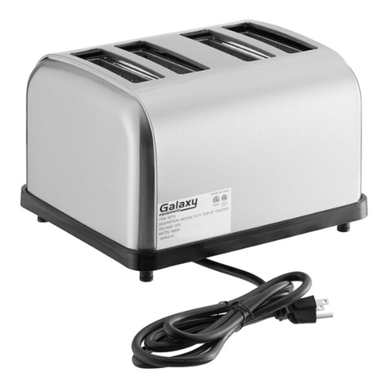 Commercial 4-SLICE TOASTER 1.5 Inch Slots Toasted Bread Bagels Waffles Machine