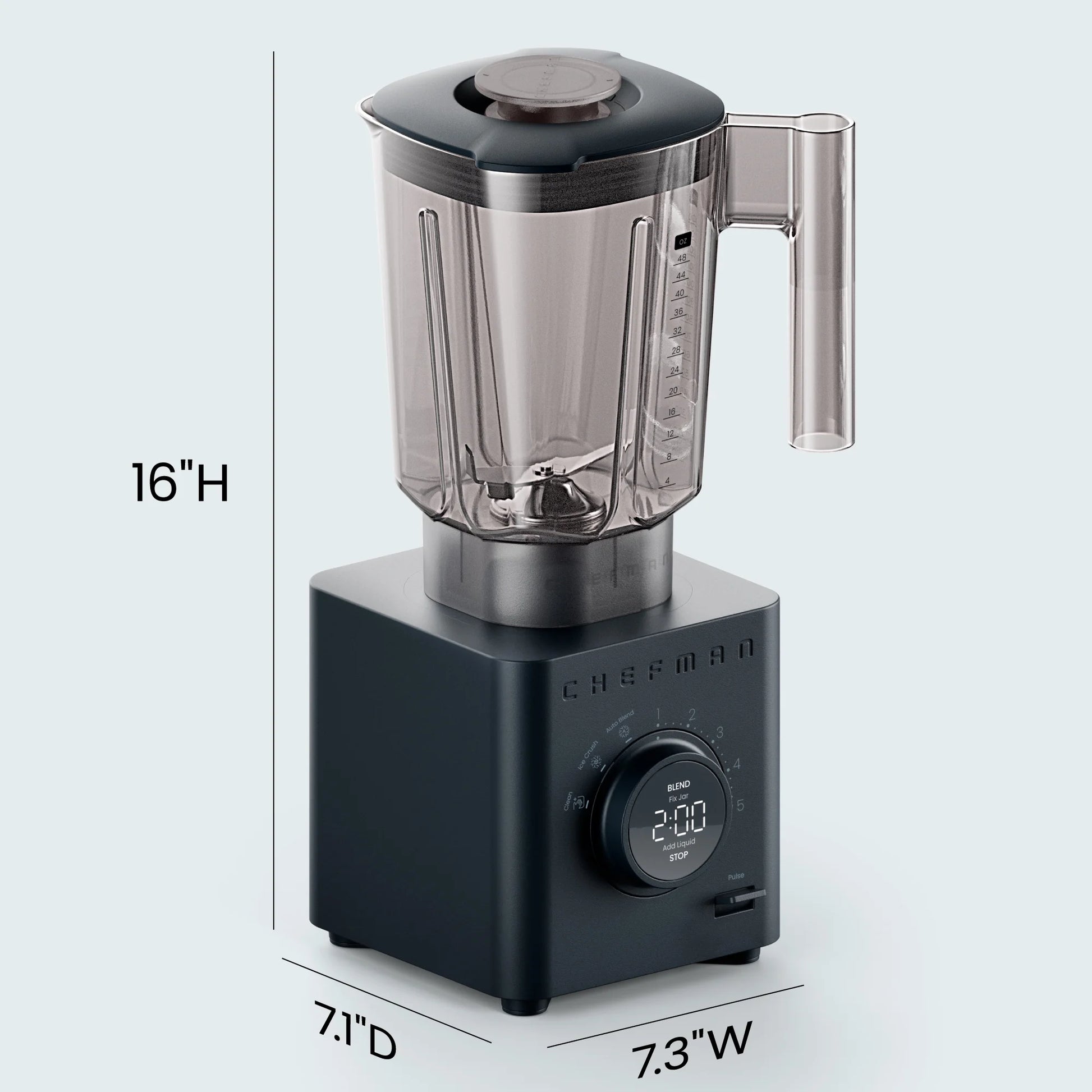Obliterator 1380W Professional Blender with Auto Blend & 20oz Travel Jar - Sleek Black Design
