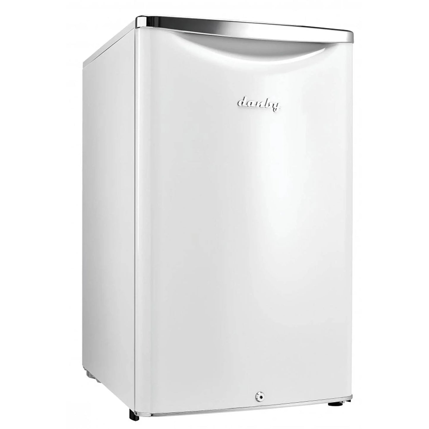 4.4 Cu. Ft. Compact Mini Beverage Refrigerator with Lock - Stylish White Design