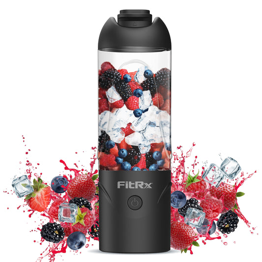Rocket Portable Electric Smoothie Blender Bottle - Rechargeable 18oz Personal Blender in Sleek Black