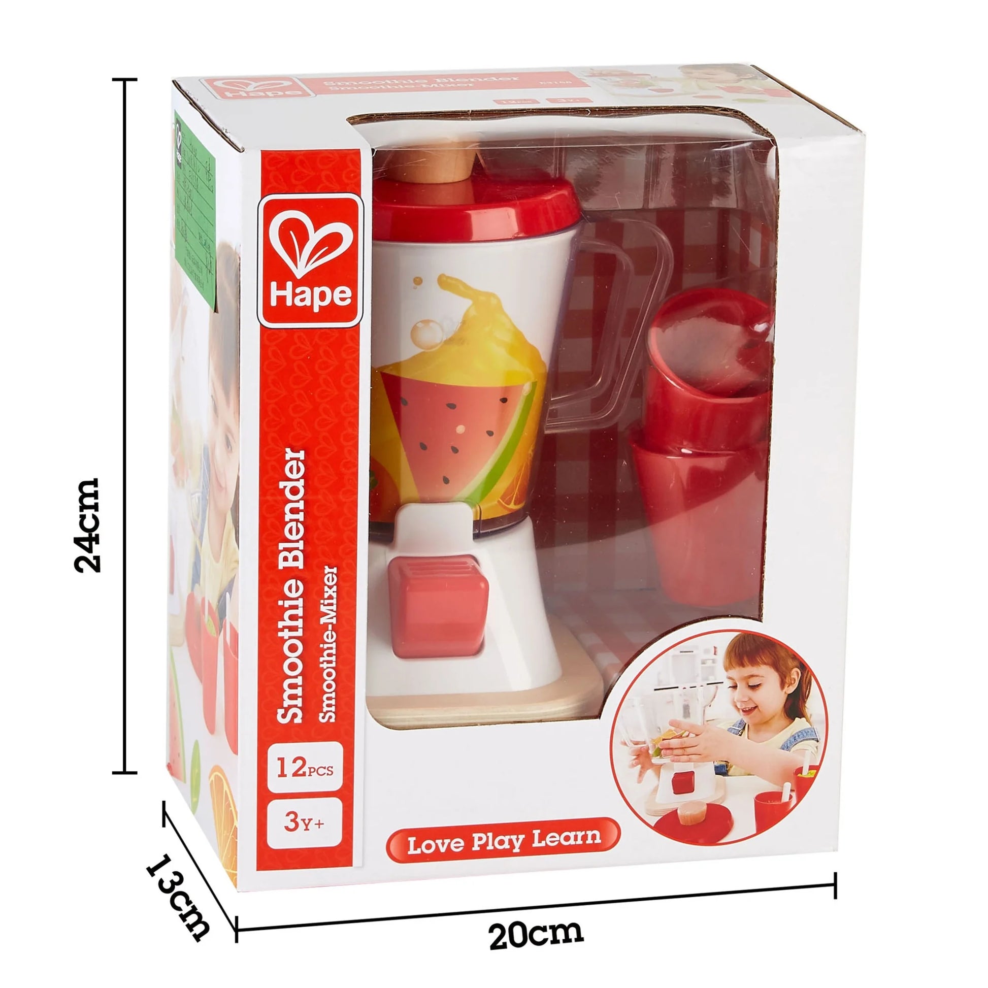 Wooden Smoothie Blender Playset - Fun Pretend Play Kitchen Toy for Kids