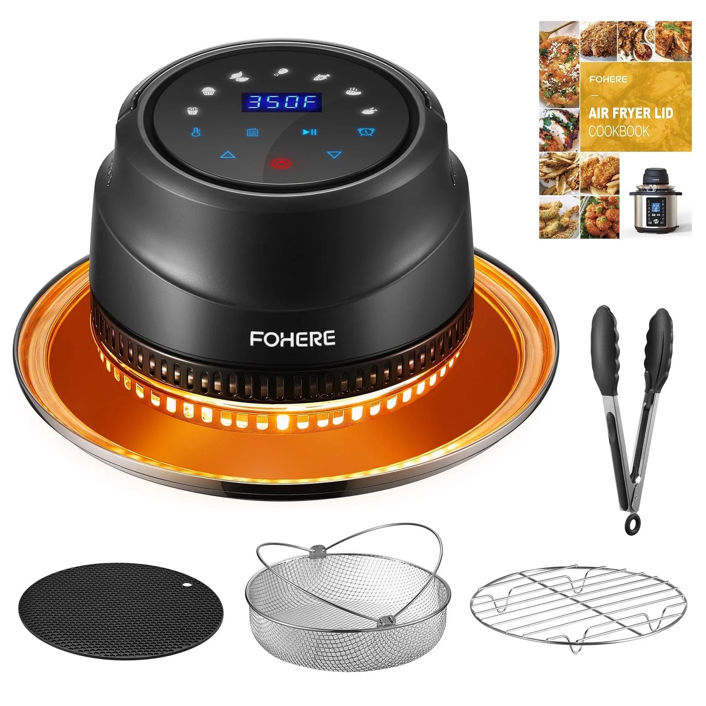 Transform Your Instant Pot into an Air Fryer with the  7-in-1 Air Fryer Lid – Touchscreen Convenience & Recipe Cookbook Included!