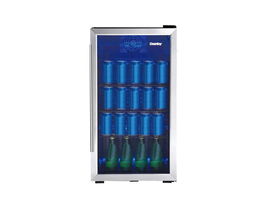 3.1 Cu. Ft. Stainless Steel Free-Standing Beverage Center - Perfect for Home or Office!