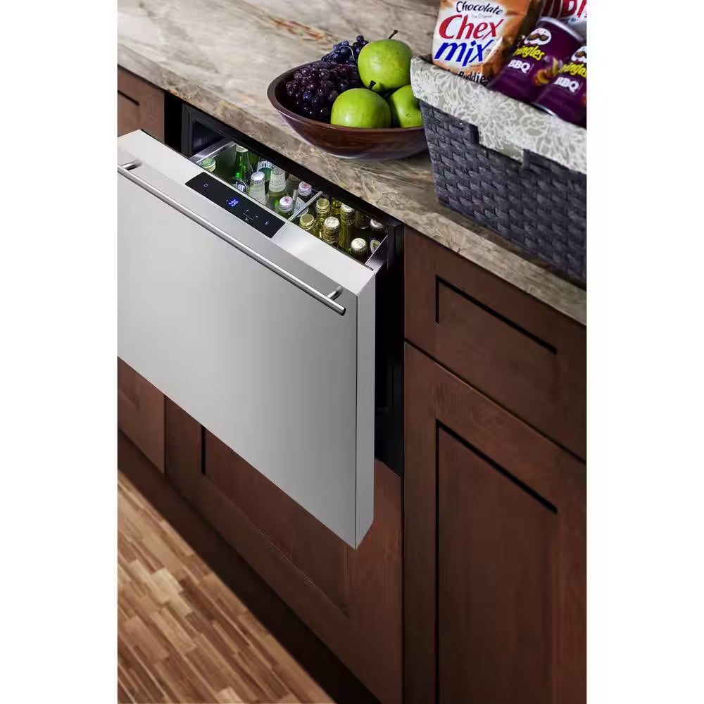 1.6 Cu. Ft. Mini Fridge in Stainless Steel without Freezer, Drawer Style