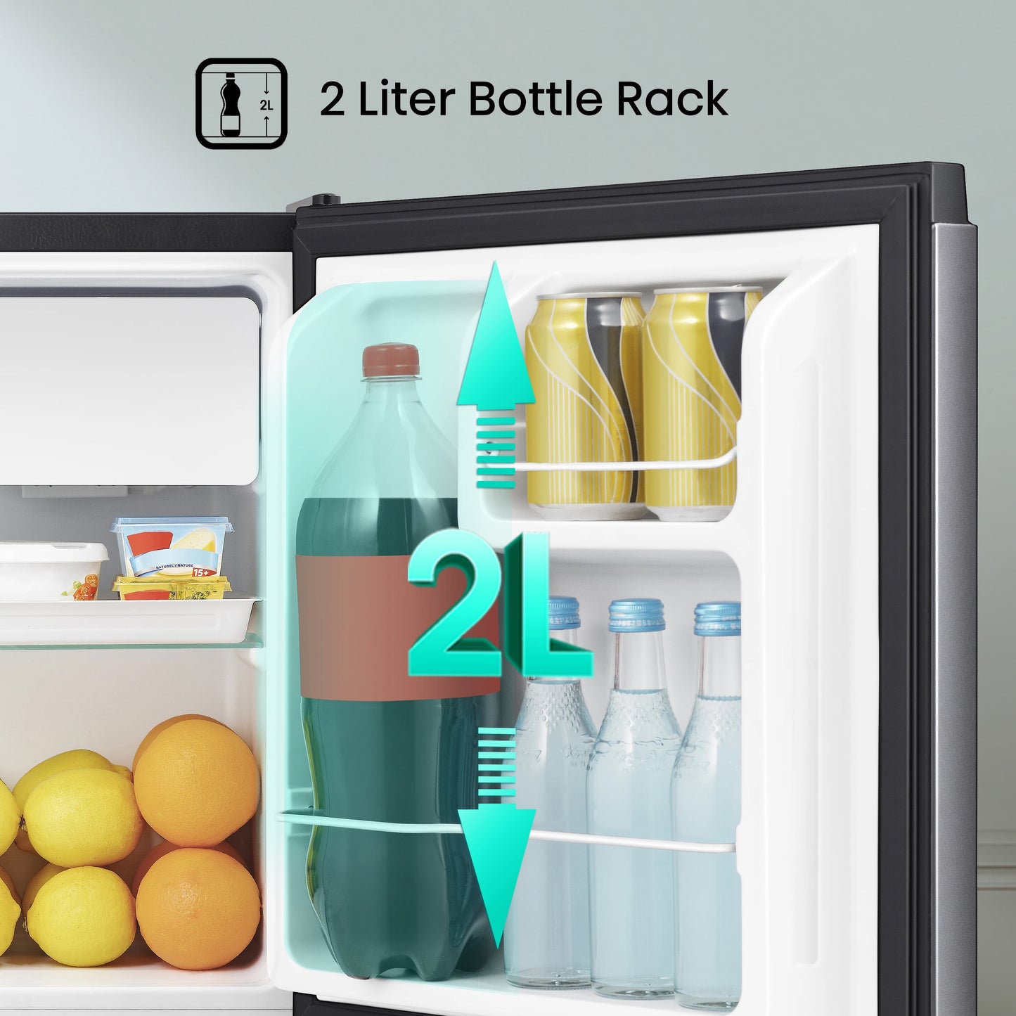 1.6 Cu Ft Single Door Mini Fridge, Silver, Energy Star, 1 Year Warranty, WMS017M6XVE New