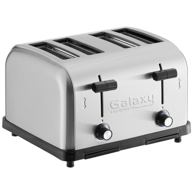 Commercial 4-SLICE TOASTER 1.5 Inch Slots Toasted Bread Bagels Waffles Machine