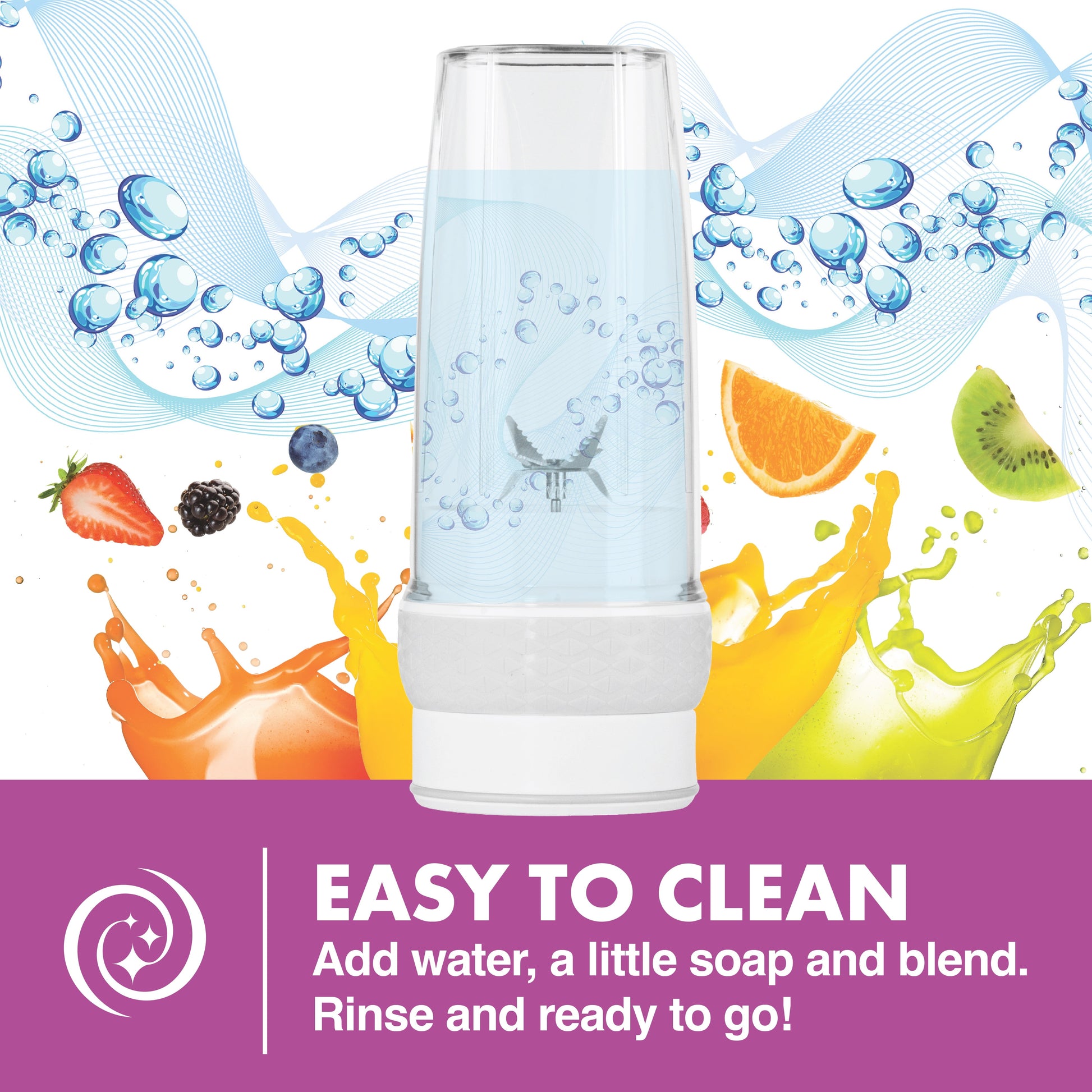 Bionic Blade Portable Rechargeable Smoothie Blender & Juicer with Extra Travel Bottle