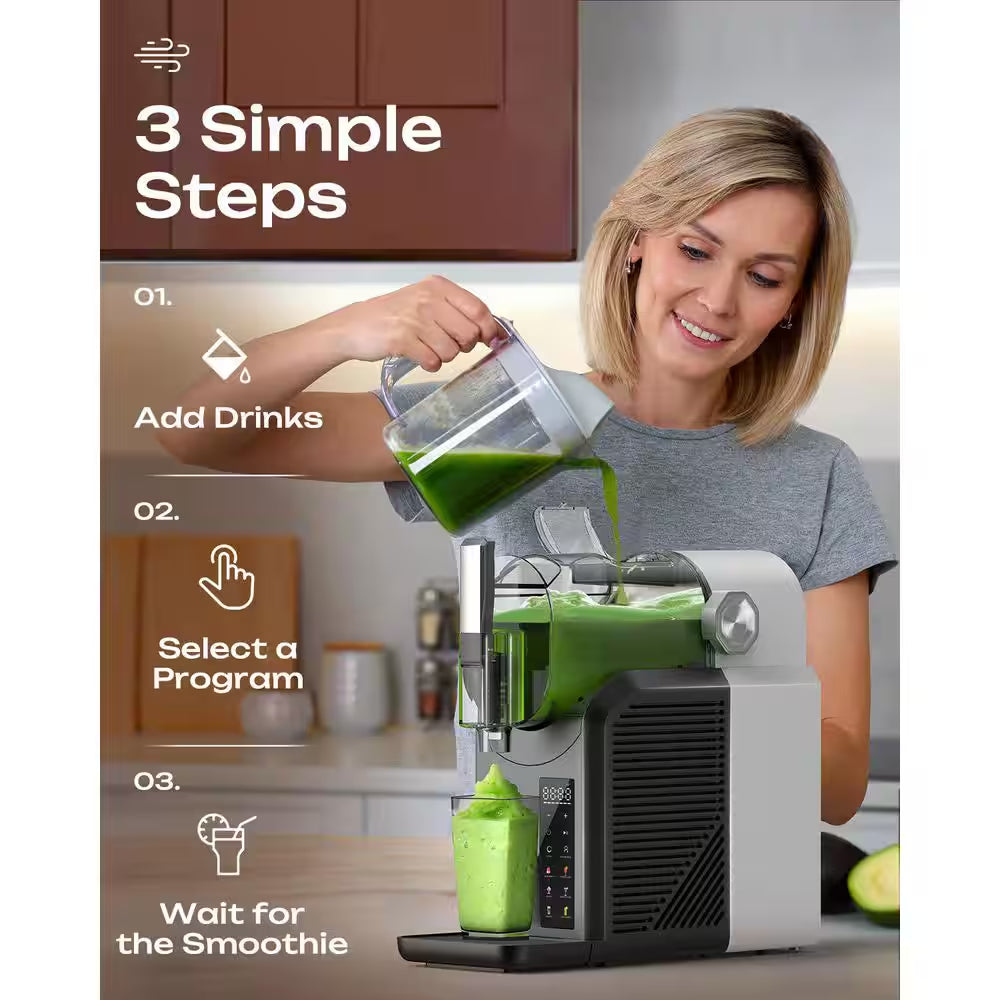 68 Oz. Black Slushy Machine, Self-Cleaning Snow Cone Machine with 6-Preset Programs, 4-Hours Freshness and No Ice Needed
