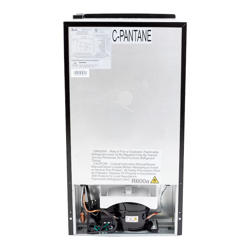 3-Cu Ft Mini Fridge with Freezer ( Black )